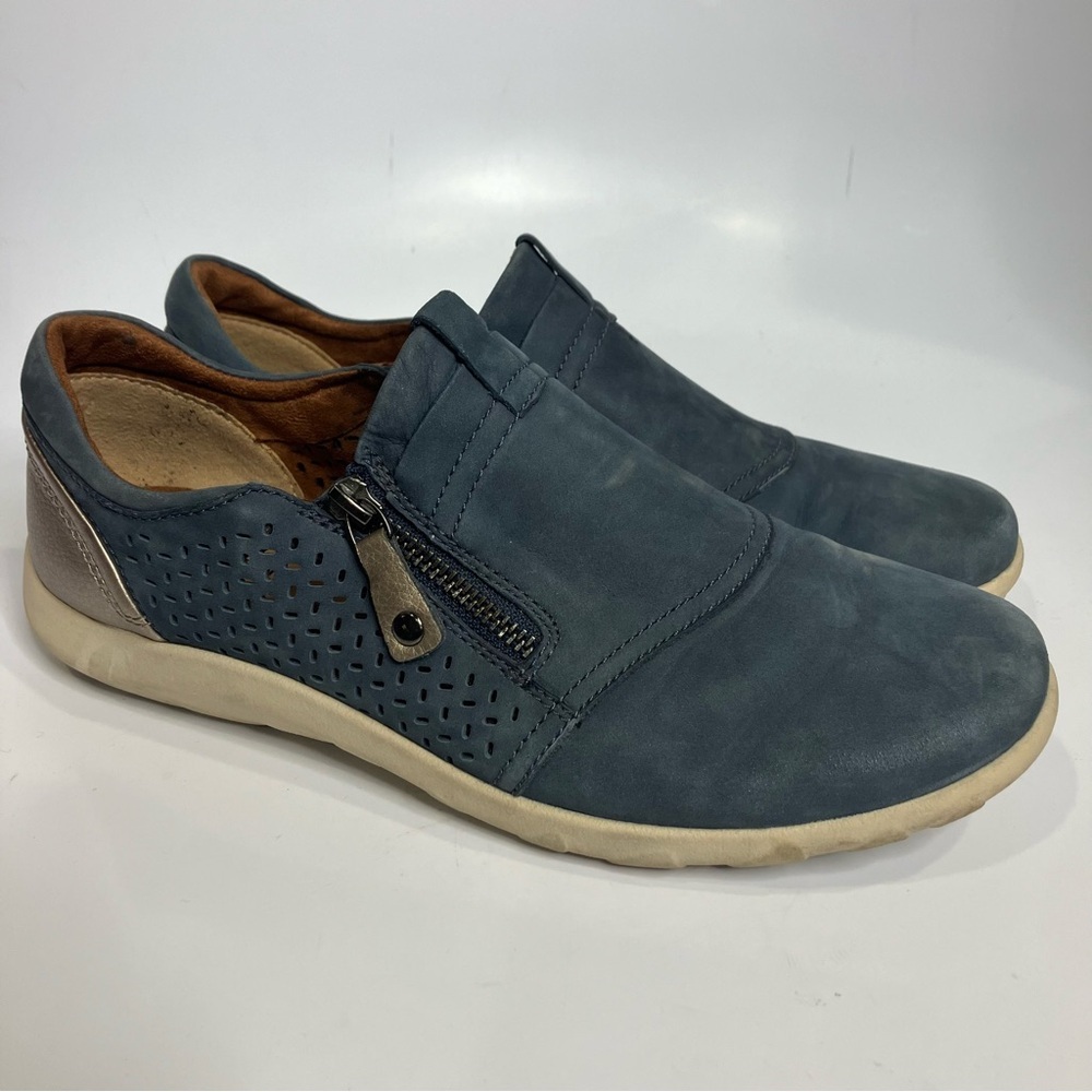 Cobb hill blue leather Amalie loafer‎ zipper slip on sneakers women’s size 9